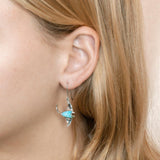 Larimar Manta Ray Hook Earrings Earrings Island by Koa Nani