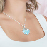 Larimar Mermaid’s Oyster Shell Pendant Pendant Island by Koa Nani