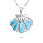 Larimar Mermaid’s Oyster Shell Pendant Pendant Island by Koa Nani