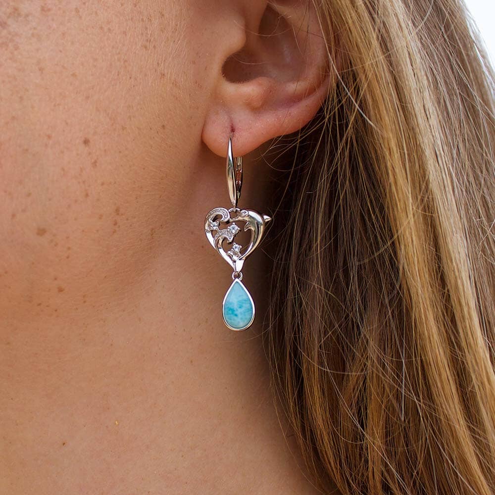Larimar Nai'a Kai Earrings Earrings Island by Koa Nani