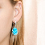 Larimar Nalu Wai Teardrop Earrings Earrings Island by Koa Nani