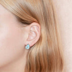 Larimar Nautilus Shell Earrings Earrings Island by Koa Nani