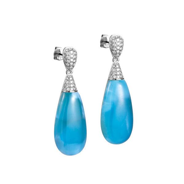 Larimar Nouveau Teardrop Earrings Earrings Island by Koa Nani