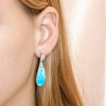 Larimar Nouveau Teardrop Earrings Earrings Island by Koa Nani