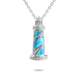 Larimar Pavé Makapu’u Lighthouse Pendant Pendant Island by Koa Nani