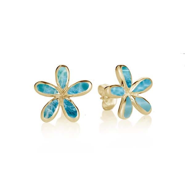 Larimar Pikake Earrings Earrings Island by Koa Nani