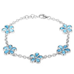 Larimar Plumeria Charm Bracelet Bracelet Island by Koa Nani