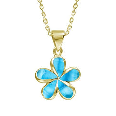 Larimar Plumeria Pendant Pendant Island by Koa Nani