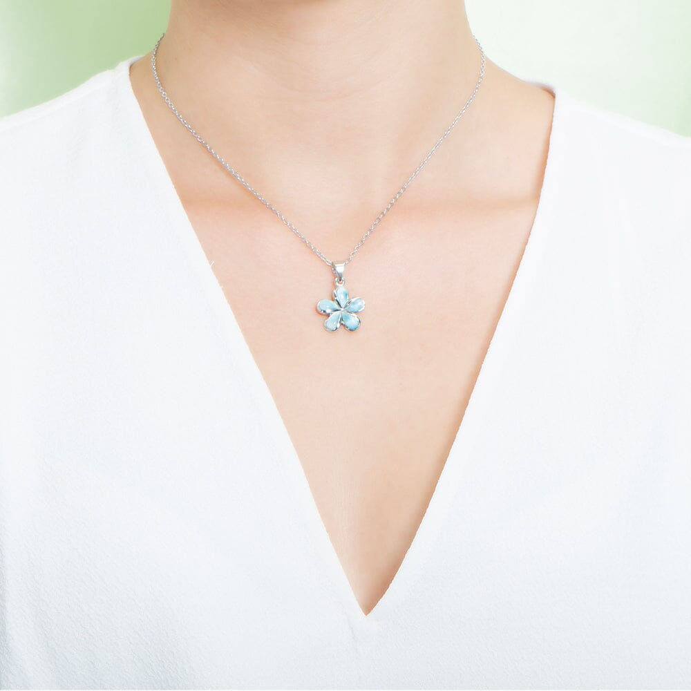 Larimar Plumeria Pendant Pendant Island by Koa Nani