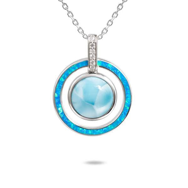 Larimar Saturn Spell Pendant Pendant Island by Koa Nani