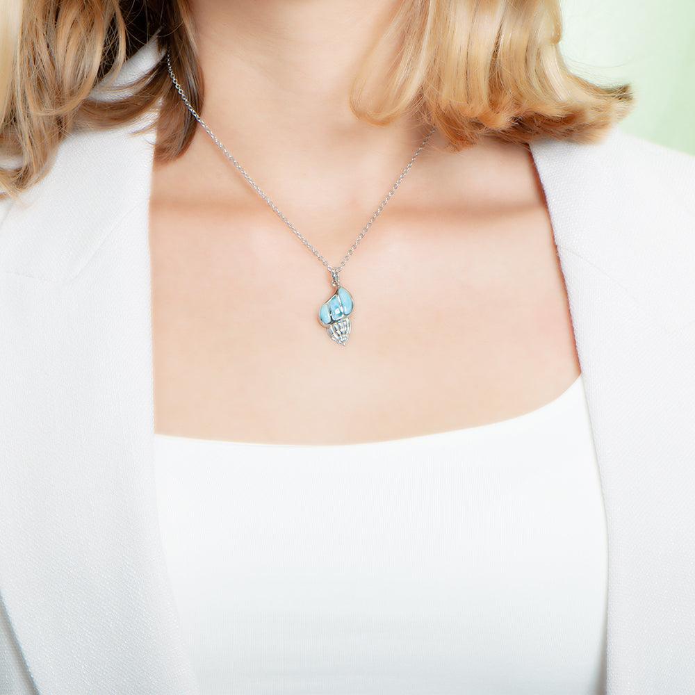 Larimar Seashell Pendant Pendant Island by Koa Nani