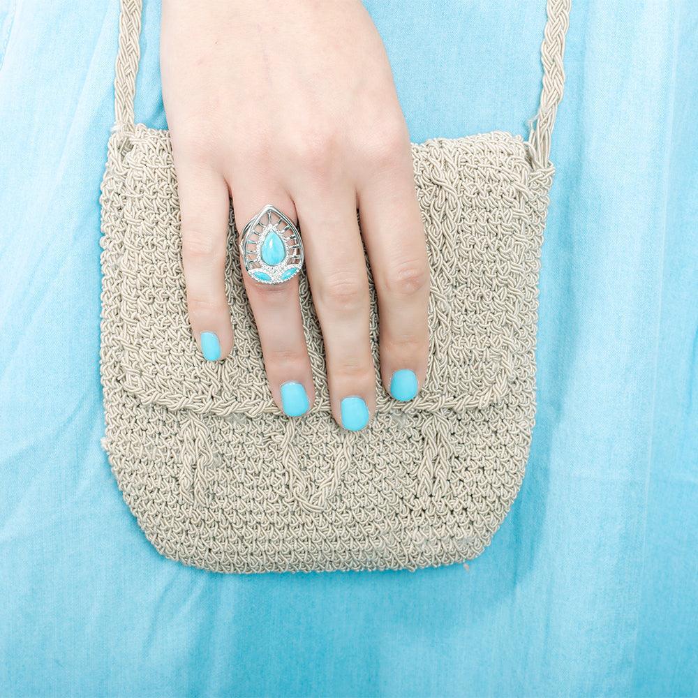 Larimar Shrine Ring Ring Island by Koa Nani