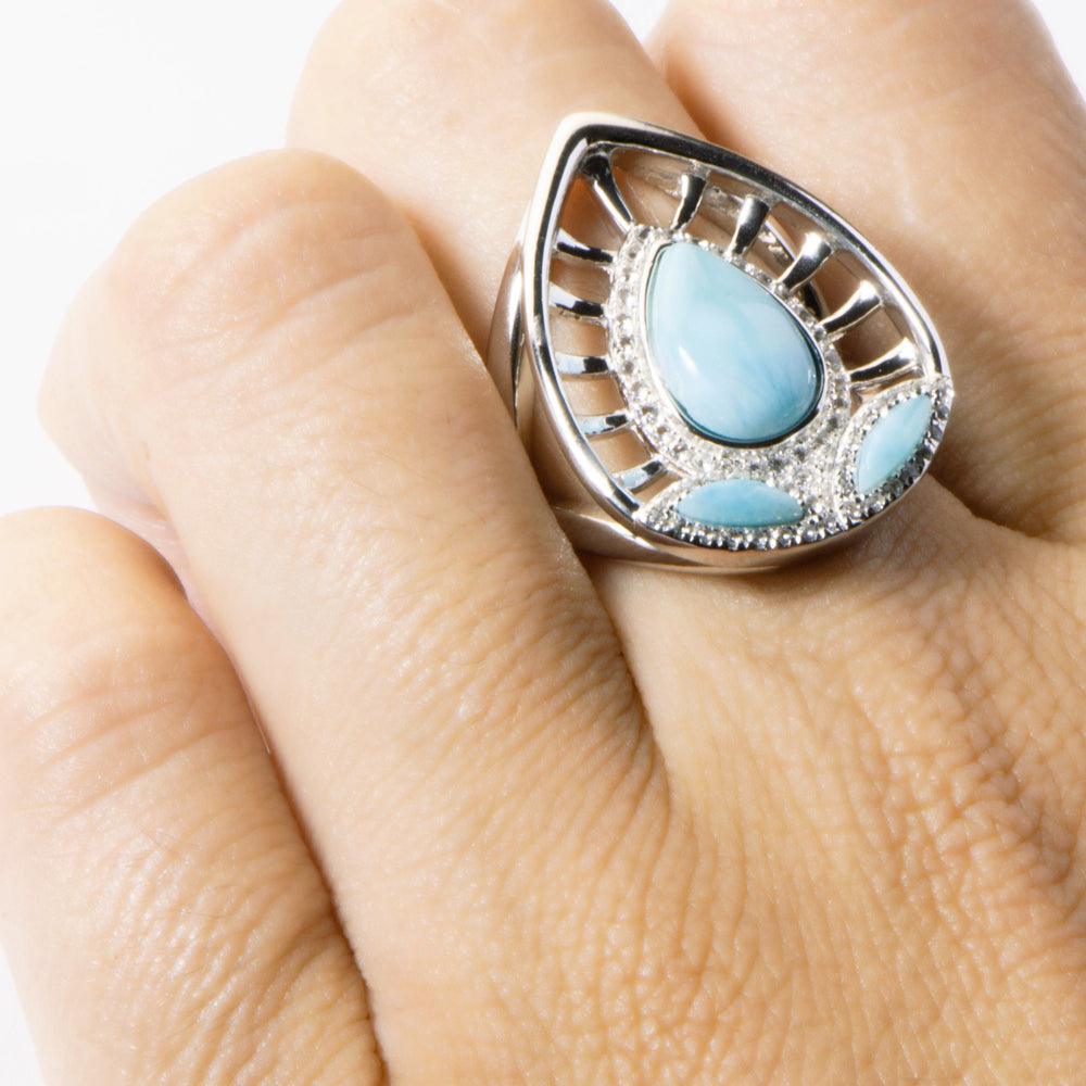 Larimar Shrine Ring Ring Island by Koa Nani