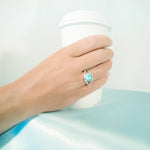 Larimar Sparkling Full Moon Ring Ring Island by Koa Nani