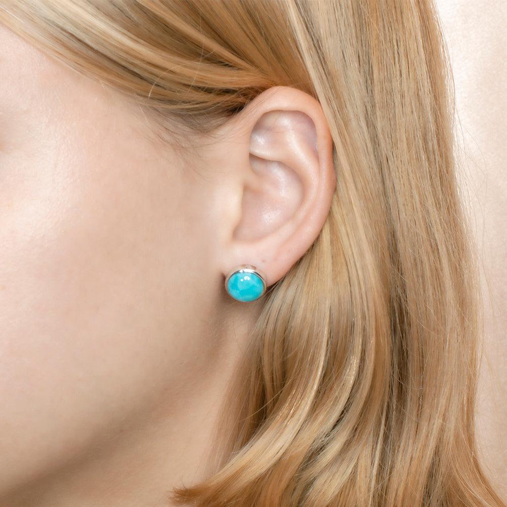 Larimar Stud Earrrings Earrings Island by Koa Nani