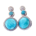 Larimar Sun, Earth and Moon Earrings Earrings Island by Koa Nani