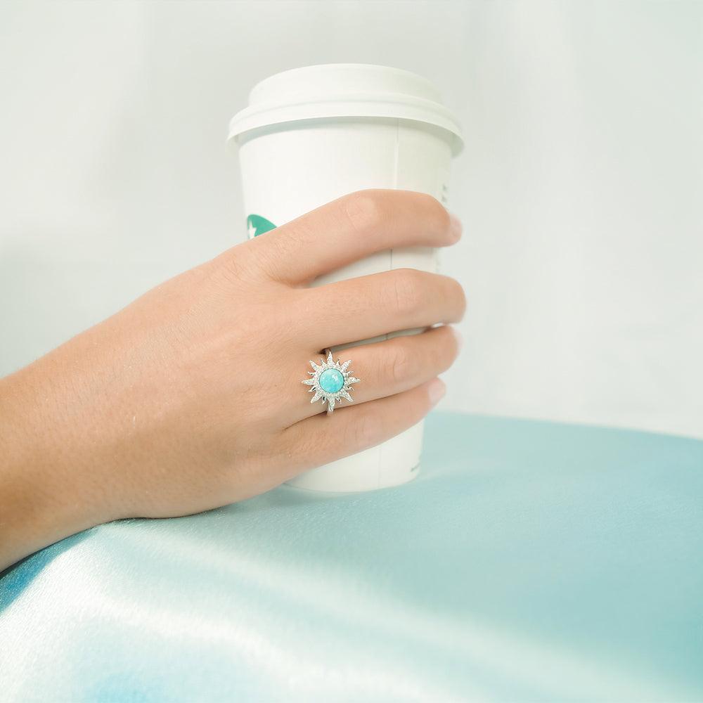 Larimar Sun Ring Ring Island by Koa Nani