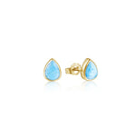 Larimar Teardrop Stud Earrings Earrings Island by Koa Nani