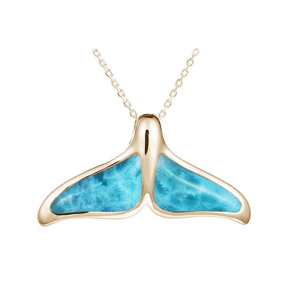 Larimar Whale Tail pendant Pendant Island by Koa Nani Medium