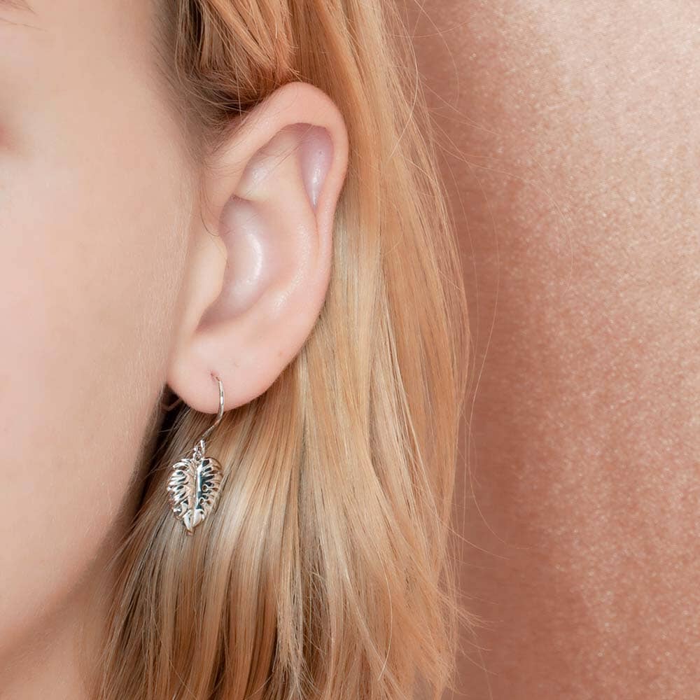 Monstera Leaf Hook Earrings Earrings Island by Koa Nani