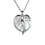 Mother of Pearl Anthurium Pendant Pendant Island by Koa Nani White