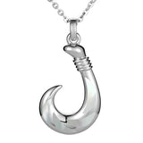 Mother of Pearl Atlantis Fishhook Pendant Pendant Island by Koa Nani Small