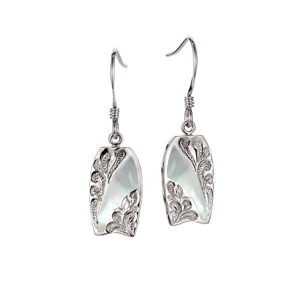 Mother of Pearl Body Board Earrings Earrings Island by Koa Nani