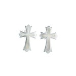 Mother of Pearl Cross Stud Earrings Earrings Island by Koa Nani