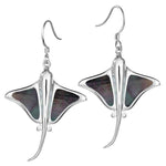 Mother of Pearl Eagle Ray Earrings Earrings Island by Koa Nani Black