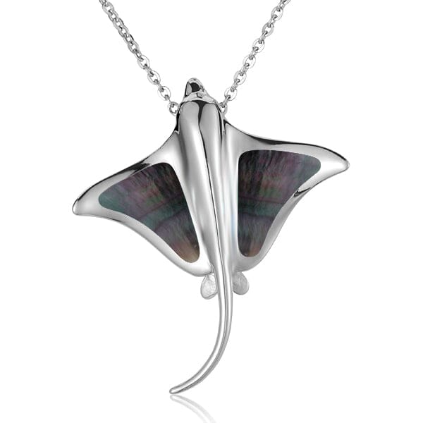 Mother of Pearl Eagle Ray Pendant Pendant Island by Koa Nani Black