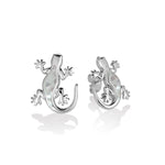Mother of Pearl Gecko Earrings Earrings Island by Koa Nani White