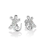 Mother of Pearl Gecko Earrings Earrings Island by Koa Nani White