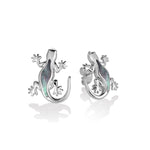 Mother of Pearl Gecko Earrings Earrings Island by Koa Nani Black