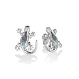 Mother of Pearl Gecko Earrings Earrings Island by Koa Nani Black