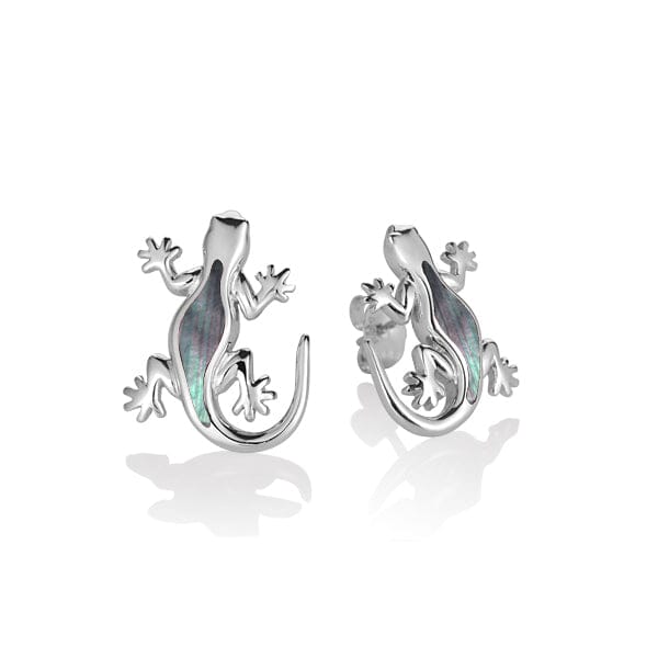Mother of Pearl Gecko Earrings Earrings Island by Koa Nani Black