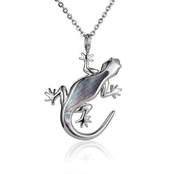 Mother of Pearl Gecko Pendant Pendant Island by Koa Nani Black