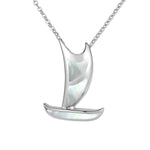 Mother of Pearl Hawaiian Canoe Pendant Pendant Island by Koa Nani Small