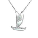 Mother of Pearl Hawaiian Canoe Pendant Pendant Island by Koa Nani Small