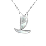 Mother of Pearl Hawaiian Canoe Pendant Pendant Island by Koa Nani Large
