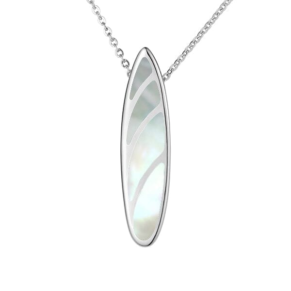 Mother of Pearl Hawaiian Surfboard Pendant Pendant Island by Koa Nani