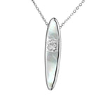 Mother of Pearl Hibiscus Surfboard Pendant Pendant Island by Koa Nani