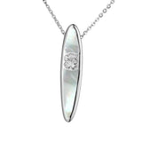 Mother of Pearl Hibiscus Surfboard Pendant Pendant Island by Koa Nani