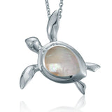 Mother of Pearl Hilo Honu Pendant Pendant Island by Koa Nani White