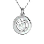 Mother of Pearl Honu Medallion Pendant Pendant Island by Koa Nani White