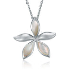 Mother of Pearl Jasmine Pendant Pendant Island by Koa Nani White