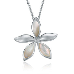 Mother of Pearl Jasmine Pendant Pendant Island by Koa Nani White