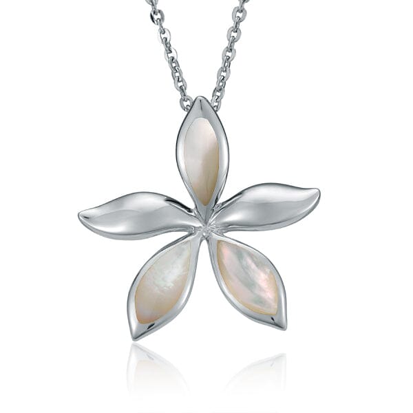 Mother of Pearl Jasmine Pendant Pendant Island by Koa Nani White