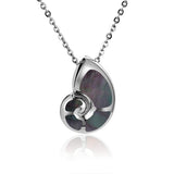 Mother of Pearl Liilii Nautilus Shell Pendant Pendant Island by Koa Nani Black