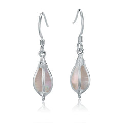 Mother of Pearl Maile Leaf Earrings Earrings Island by Koa Nani