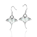 Mother of Pearl Manta Ray Earrings Earrings Island by Koa Nani
